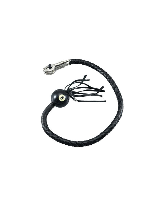 Dream Apparel 36-inch Black Fringed Get Back Whip 8-Ball