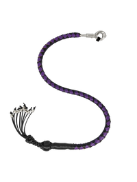 Dream Apparel 42in Get Back Whip Black Purple Monkey Fist Skulls