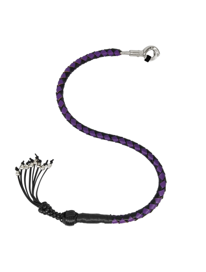 Dream Apparel 42in Get Back Whip Black Purple Monkey Fist Skulls