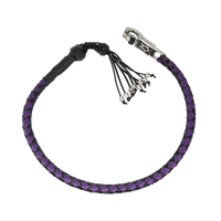 Dream Apparel 42in Get Back Whip Black Purple Monkey Fist Skulls