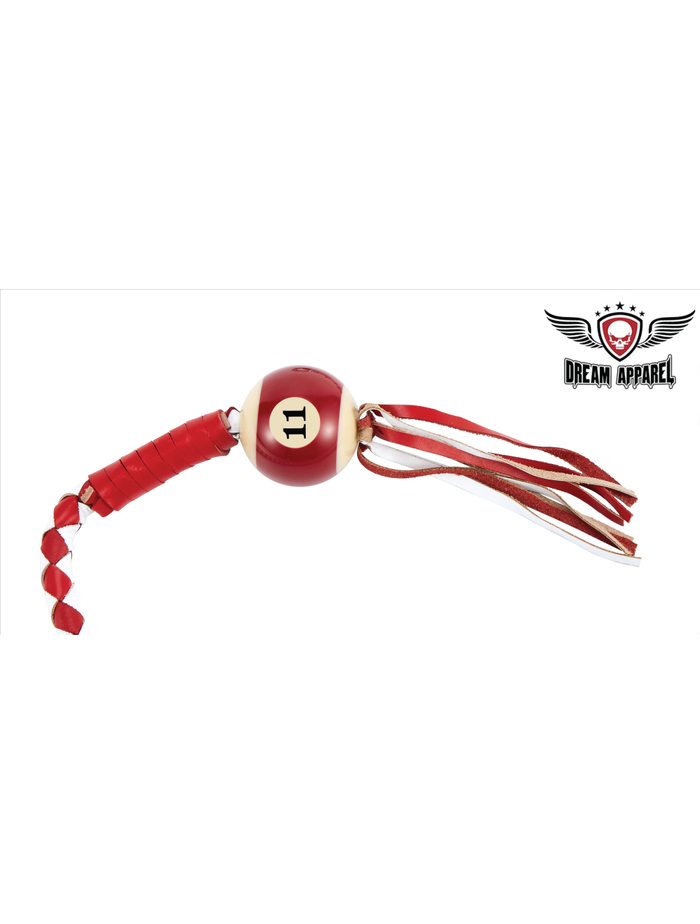 Dream Apparel Get Back Whip White Red Pool Ball 42in