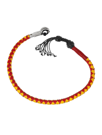 Dream Apparel Get Back Whip 42in Yellow Red Monkey Fist Skulls