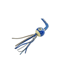 Dream Apparel Hand-Braided Leather Get Back Whip 36in Blue Silver