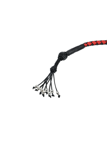 Dealer Leather Get Back Whip Braided Leather Motorcycle Accessory Black