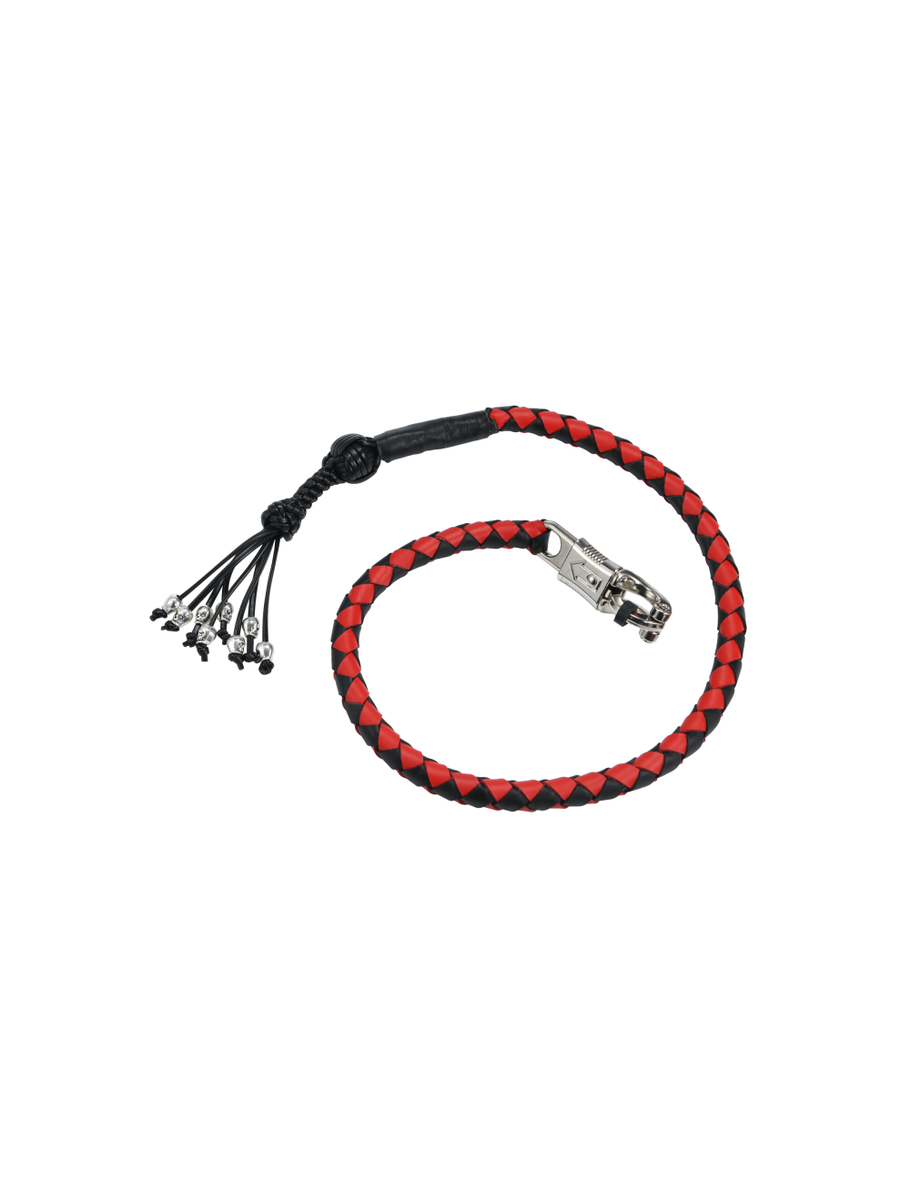 Dealer Leather Get Back Whip Braided Leather Motorcycle Accessory Black