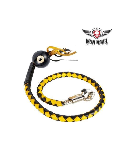 Dream Apparel 36in Get Back Whip Black Yellow Pool Ball 8