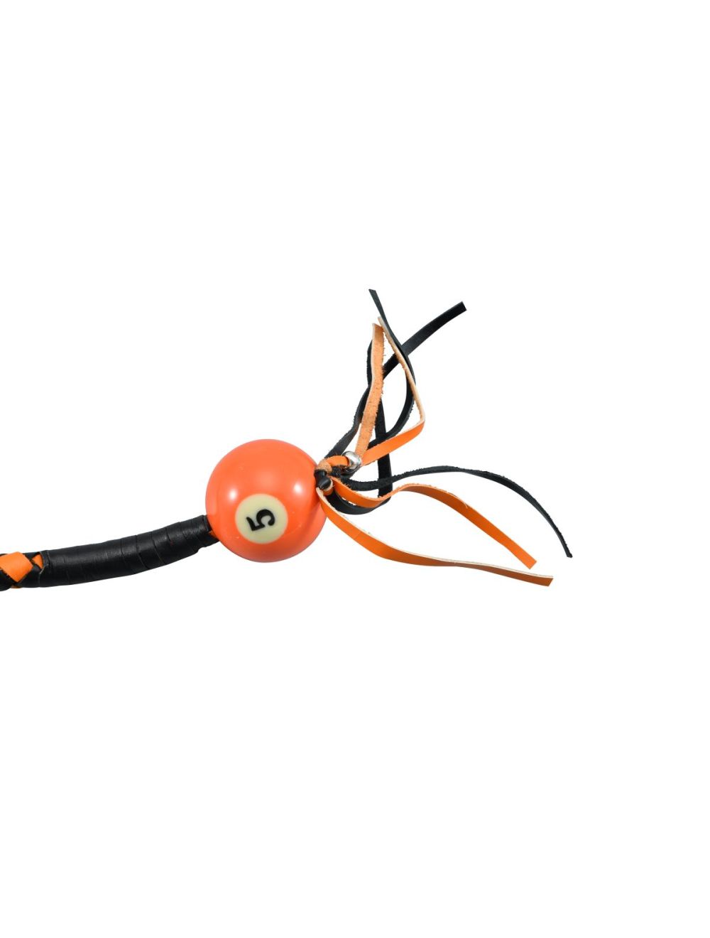 Dealer Leather Get Back Whip 36 Inch Black and Orange