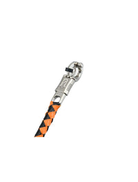 Dealer Leather Get Back Whip 36 Inch Black and Orange