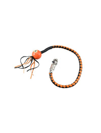 Dealer Leather Get Back Whip 36 Inch Black and Orange