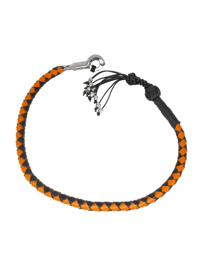 Dream Apparel Get Back Whip 42in Black/Orange Monkey Fist Skulls