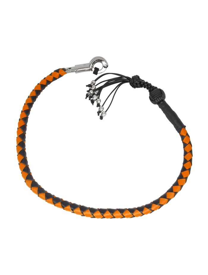 Dream Apparel Get Back Whip 42in Black/Orange Monkey Fist Skulls