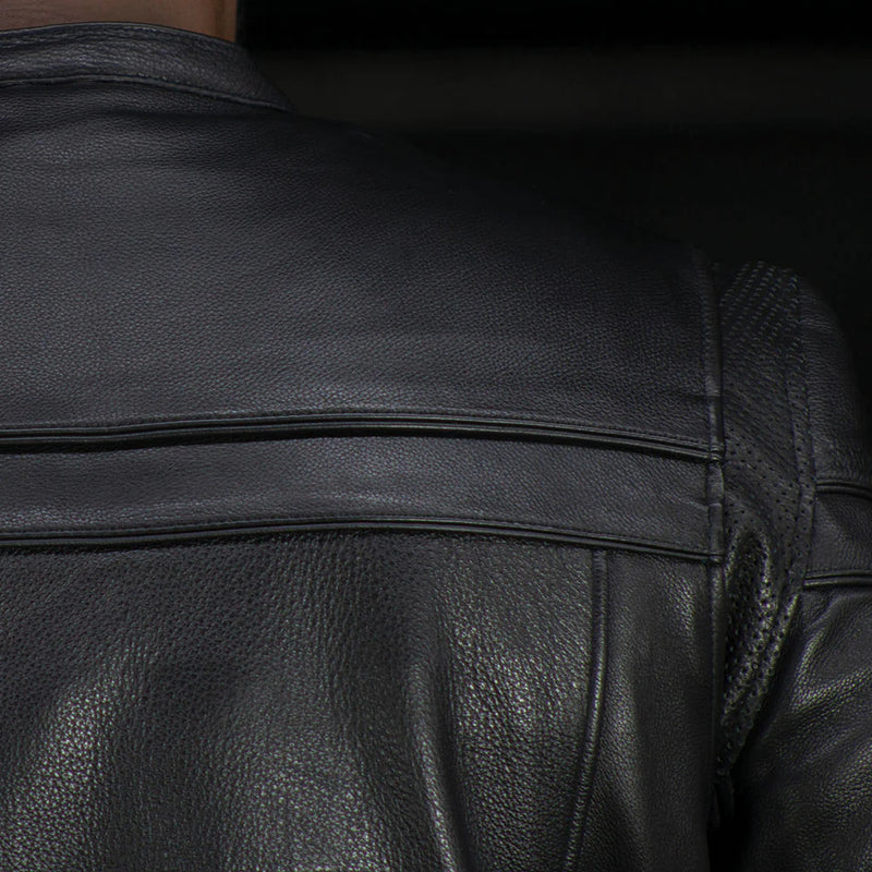Maverick Men's Tall Motorcycle Leather Jacket