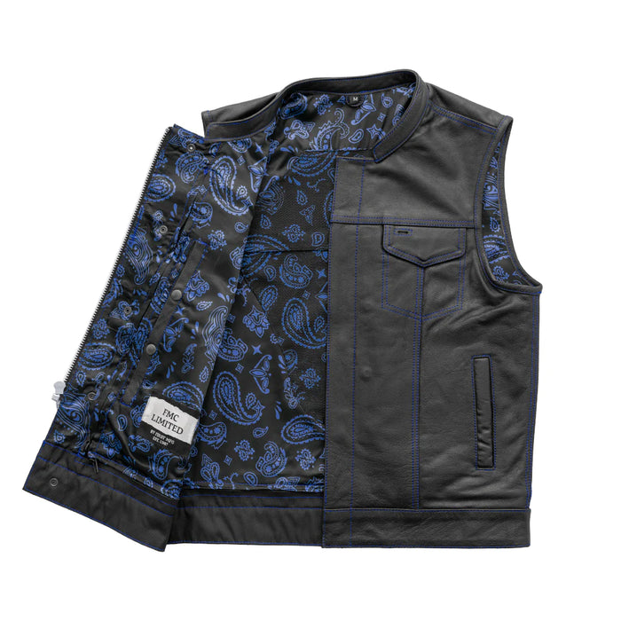 The Cut Men's Motorcycle Leather Vest, Multiple Color Options