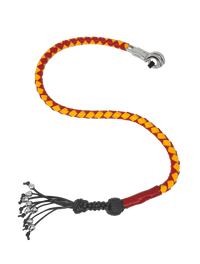 Dealer Leather Get Back Whip 42in Yellow Red Monkey Fist