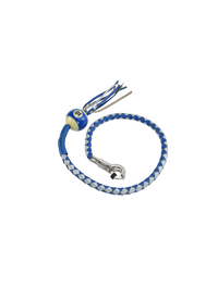 Dealer Leather Hand-Braided Leather Get Back Whip Blue Ball 42in