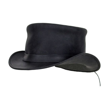 Dream Apparel Men's Black Premium Leather Western Cowboy Hat