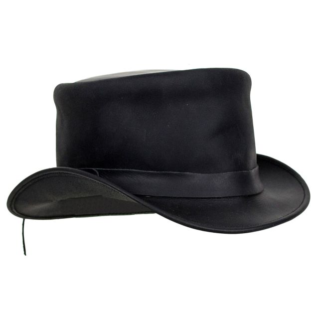 Dream Apparel Men's Black Premium Leather Western Cowboy Hat