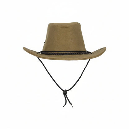 Dream Apparel Men's Brown Premium Leather Western Cowboy Hat