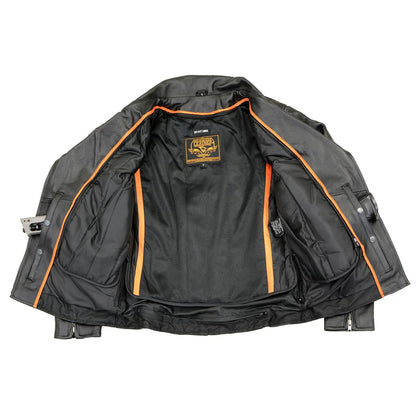 Women's Classic Black Braided Jacket with Studded Back