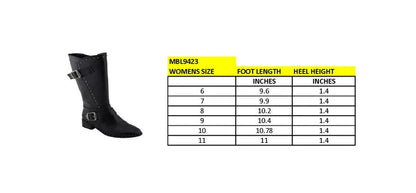 Womens Black Studded Boots with Studded Outsole