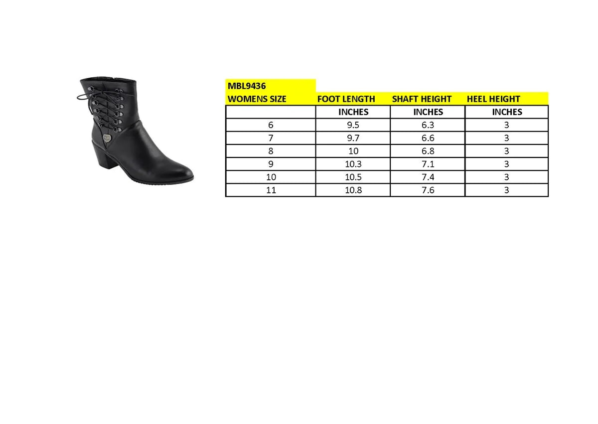 Womens Black Lace Side Riding Boots