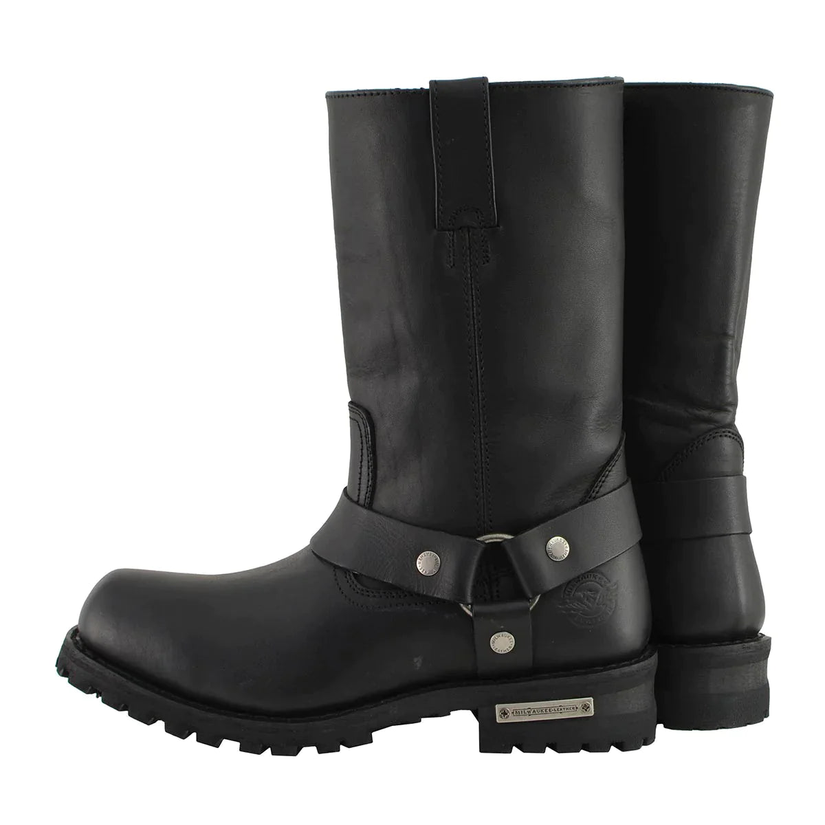 Men's Black 'Wide-Width' 11-inch Classic Square Toe Harness Boots