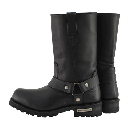 Men's Black 'Wide-Width' 11-inch Classic Square Toe Harness Boots