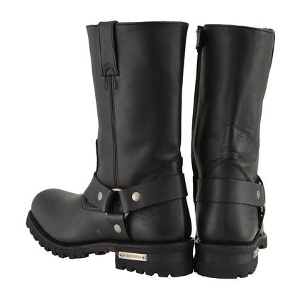 Men's Black 'Wide-Width' 11-inch Classic Square Toe Harness Boots