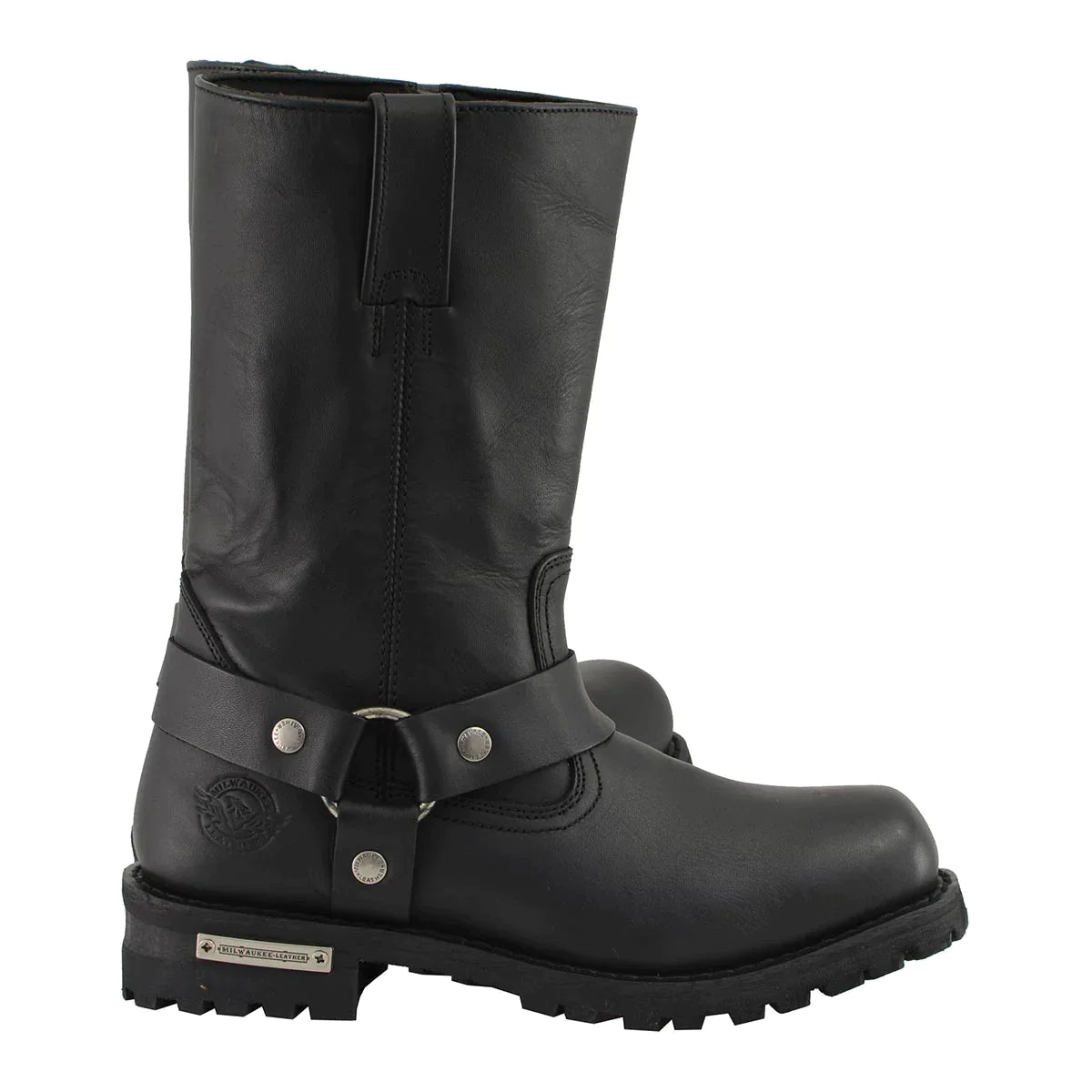 Men's Black 'Wide-Width' 11-inch Classic Square Toe Harness Boots