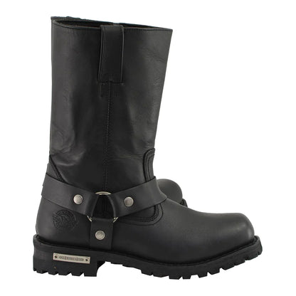 Men's Black 'Wide-Width' 11-inch Classic Square Toe Harness Boots