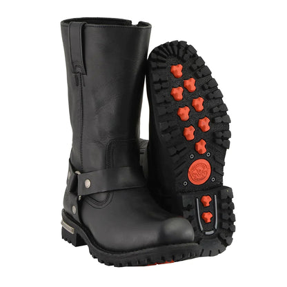 Men's Black 'Wide-Width' 11-inch Classic Square Toe Harness Boots