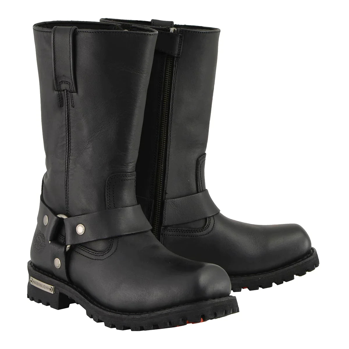 Men's Black 'Wide-Width' 11-inch Classic Square Toe Harness Boots