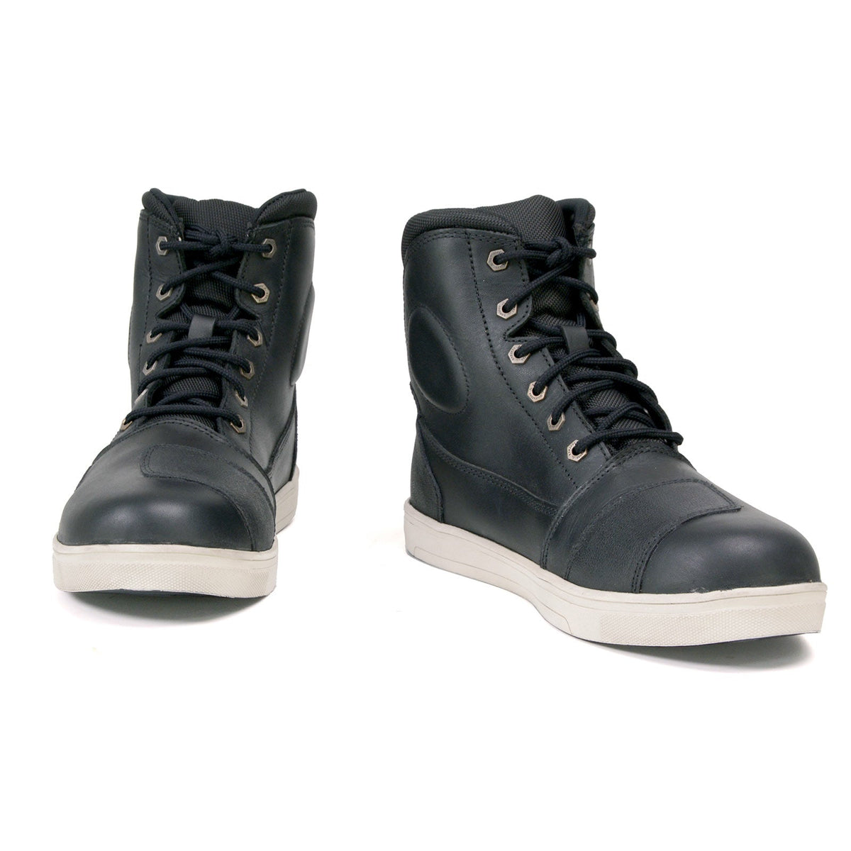 MBM9002 Men's Reinforced Leather Biker Riding Shoes Shift Protection