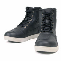 MBM9002 Men's Reinforced Leather Biker Riding Shoes Shift Protection