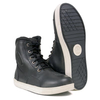 MBM9002 Men's Reinforced Leather Biker Riding Shoes Shift Protection