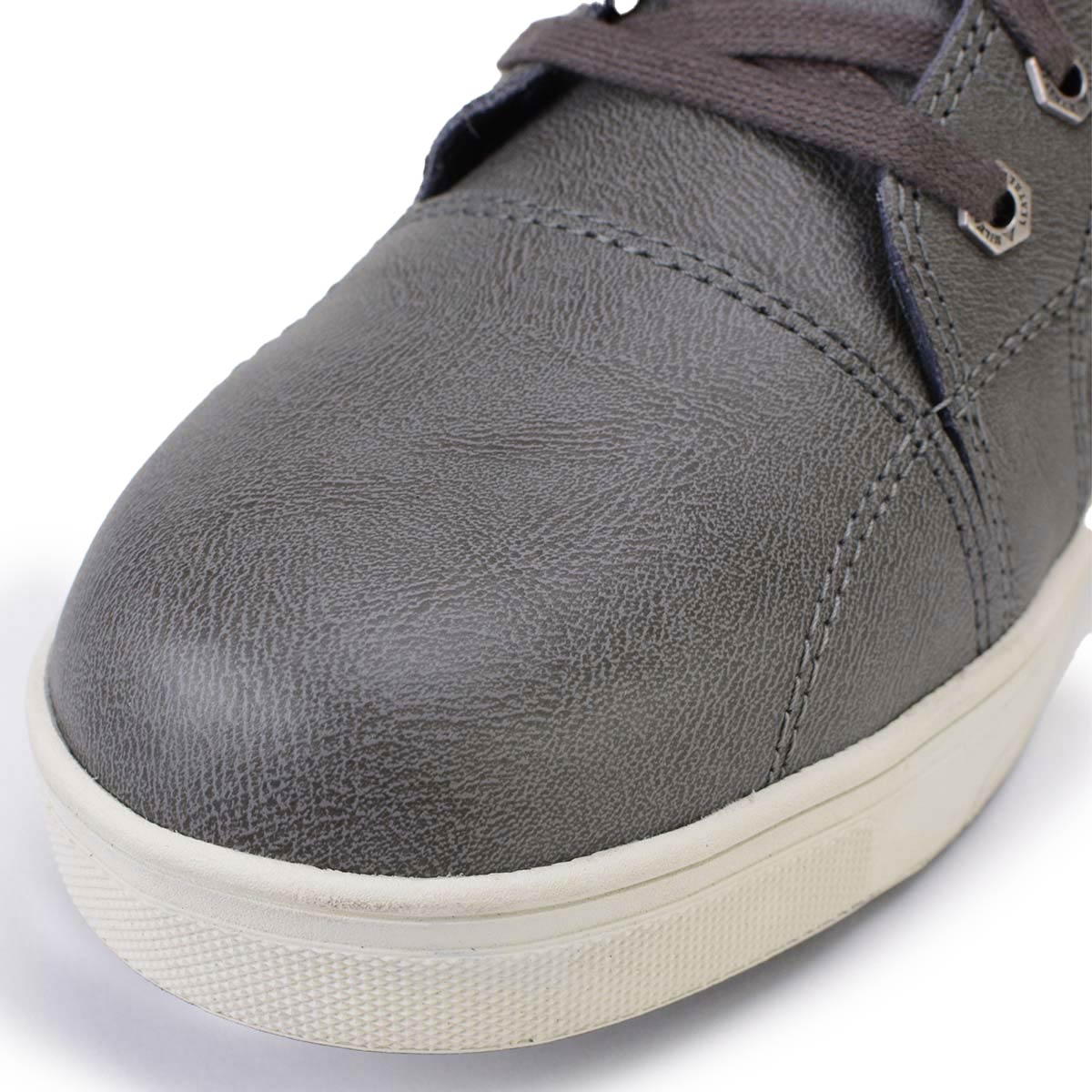 Men's Leather and Canvas Street Riding Waterproof Shoes Grey