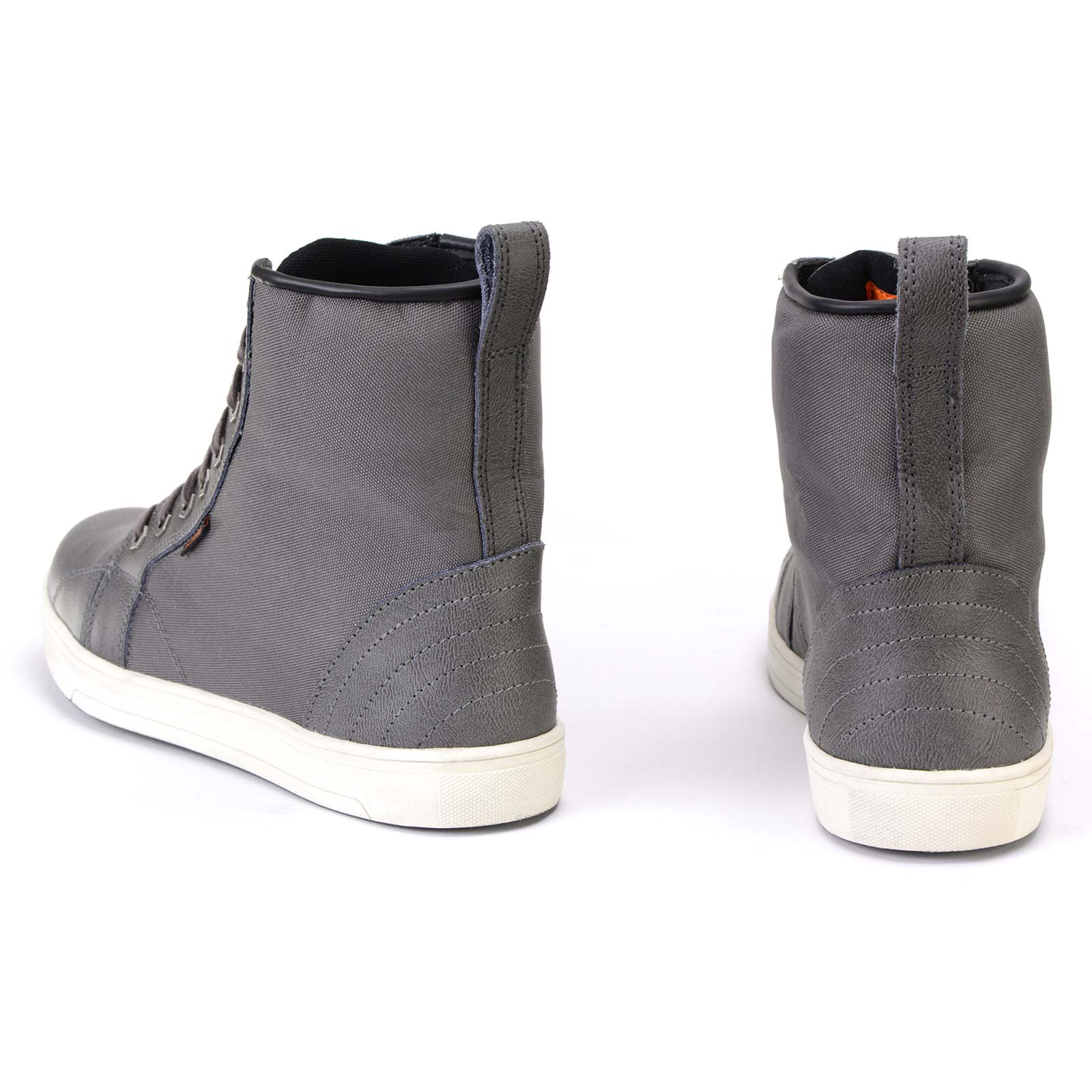 Men's Leather and Canvas Street Riding Waterproof Shoes Grey