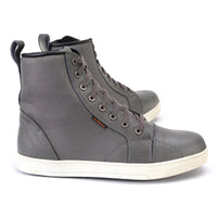 Men's Leather and Canvas Street Riding Waterproof Shoes Grey