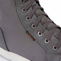 Men's Leather and Canvas Street Riding Waterproof Shoes Grey