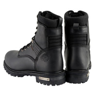 Men's 7-inch Lace to Toe Waterproof Leather Boots Black Wide Width