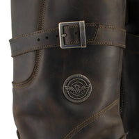 Classic Distressed Brown Leather Motorcycle Engineer Riding Biker Boots