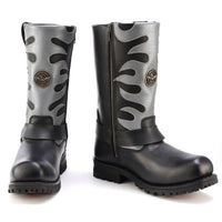 Fire Fight Harness Boots 11in Square Toe Black Leather