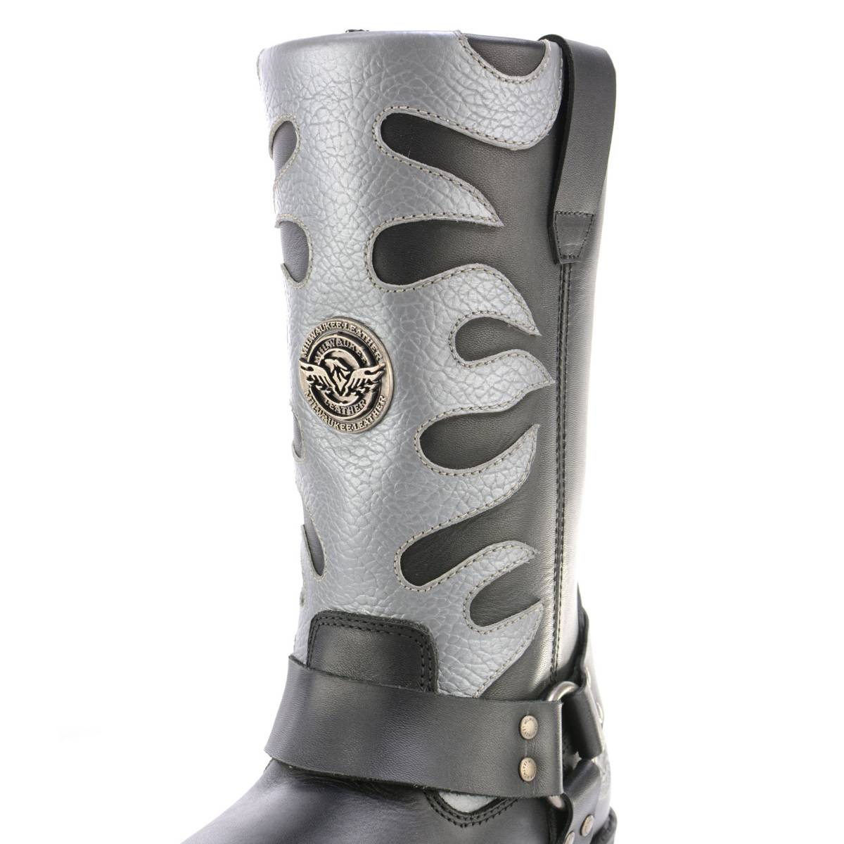 Fire Fight Harness Boots 11in Square Toe Black Leather
