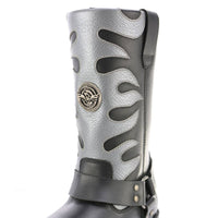 Fire Fight Harness Boots 11in Square Toe Black Leather