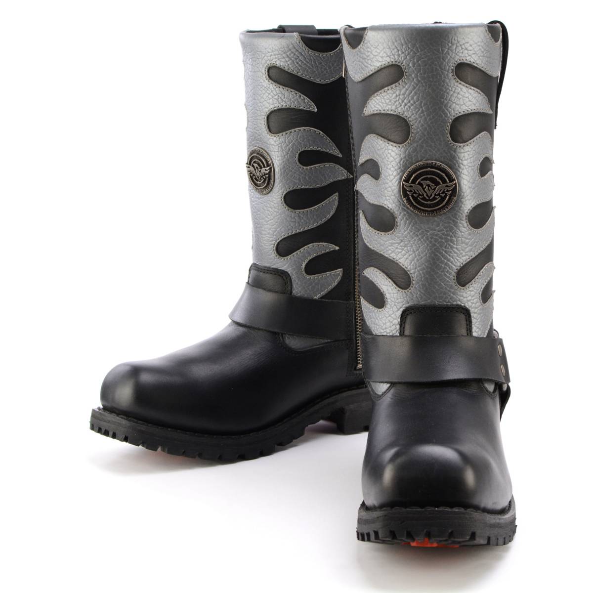 Fire Fight Harness Boots 11in Square Toe Black Leather
