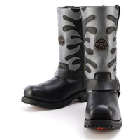 Fire Fight Harness Boots 11in Square Toe Black Leather