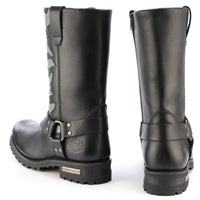 Fire Fight Harness Boots 11in Square Toe Black Leather