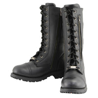 13-Inch Tactical Lace-Up Leather Boots with Knife Storage Pocket