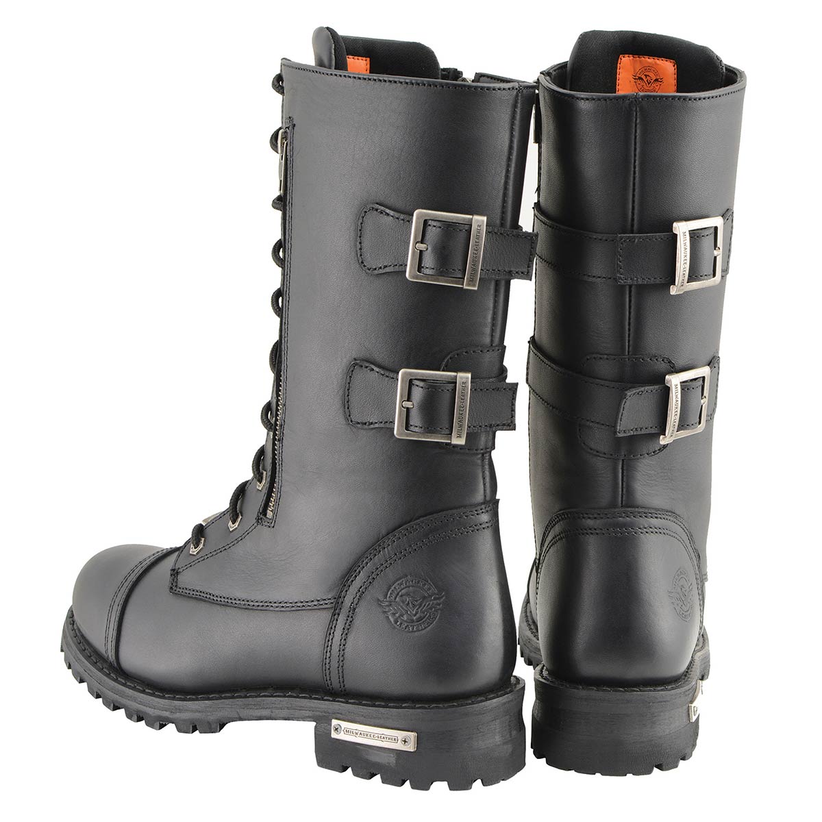 13-Inch Tactical Lace-Up Leather Boots with Knife Storage Pocket