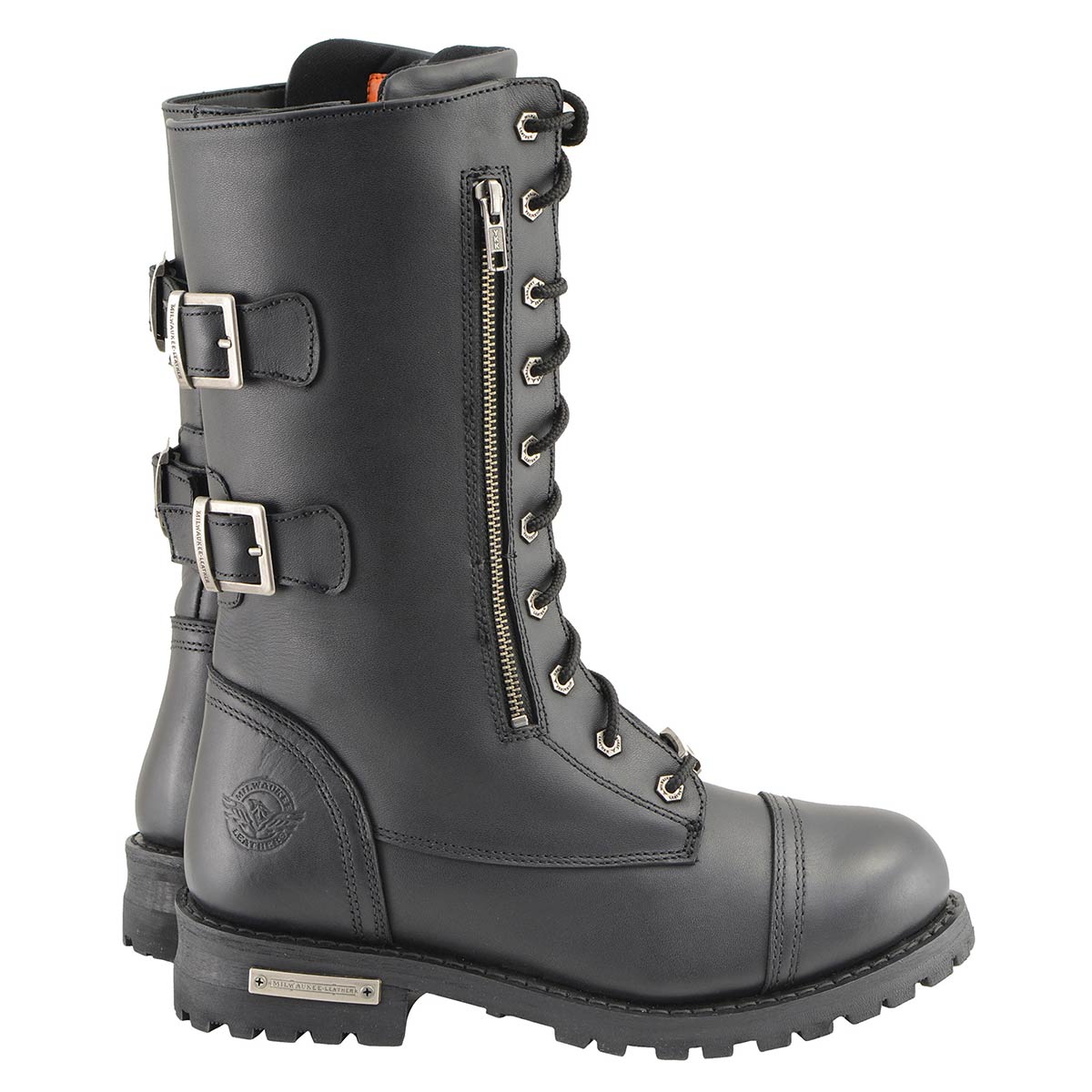 13-Inch Tactical Lace-Up Leather Boots with Knife Storage Pocket